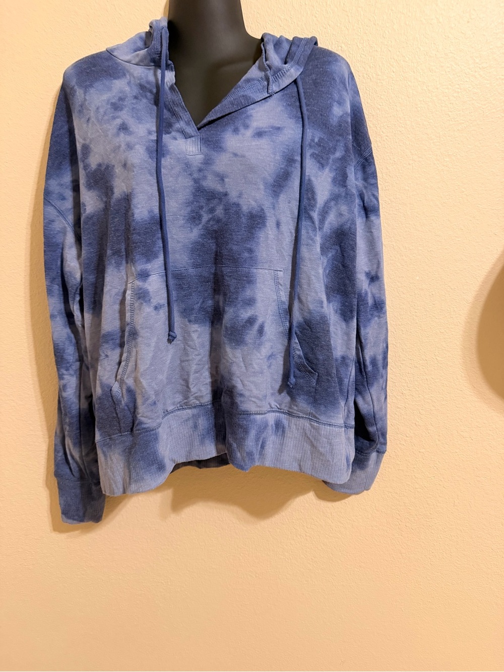 Knox Rose Navy & Light Blue Tie-Dye Hooded Pullover